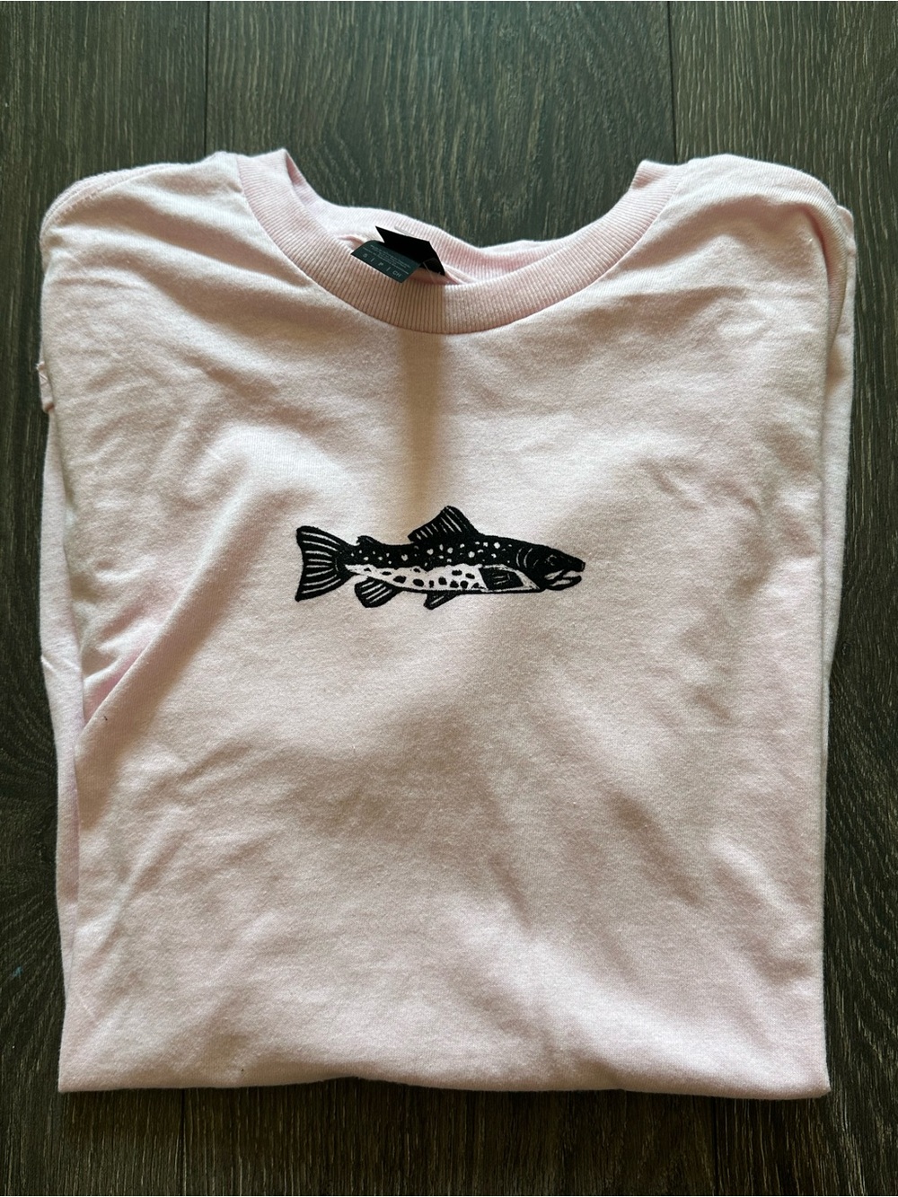 Pink Fish Graphic Sweatshirt - Brand Unknown
